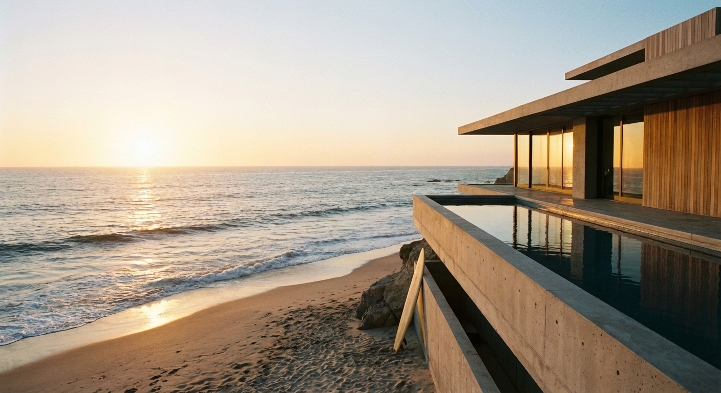 California coast at sunset